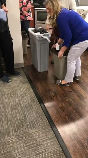 Women taking out the trash
