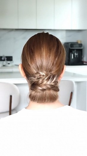 79K views · 389 reactions | A low bun with fishtail braid details! #hairtutorial #reels #viralreels #hairstyles #hack #braidstyles | Another Day Another Braid | Facebook