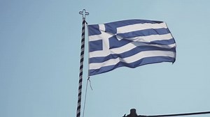 Greek, Flag, Greece. Free Stock Video