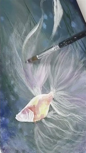 Betta Fish Acrylic Painting #shorts