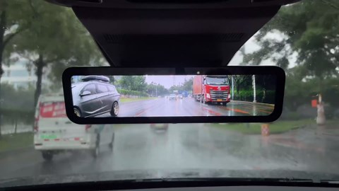 60FPS 9.2" OEM Rear View Mirror Camera, 2K Dash Cam Front and Rear, Digital Signal Transmission, Night Vision, IPS Screen, Parking Monitor, 64GB SD Card for Trucks, Vans, SUVs