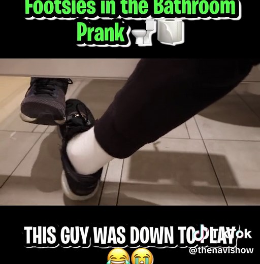Bathroom Prank Featuring Footsies Gone Hilariously Right!
