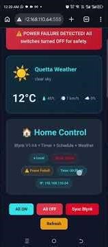 4 button wifi and blynk sync with weather updates