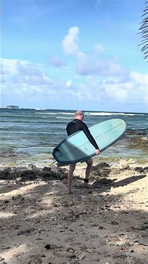 Walking Out to the Surf in Siargao