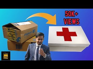 How to make First Aid box DIY|| best out of waste||school project work||First Aid box at home