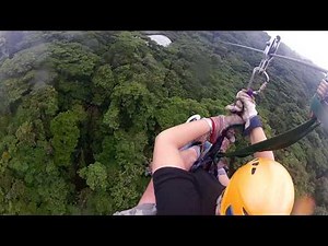 1K Zip line in Costa Rica, Monteverde Cloud Forest, Wearing my Go Pro Hero2.