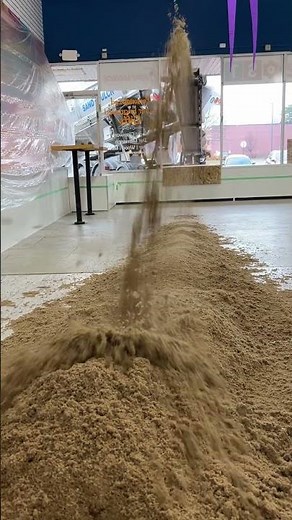 Indoor Sand Pit Install: 33 Yards of Sand Placed Fast with a Slinger Truck