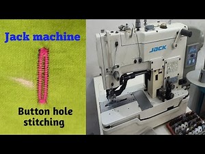 Jack machine button hole stitching #jackmachine