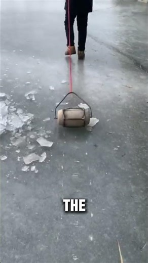 Why This Ice Makes Noise When Fishing #Shorts #FishingTrick