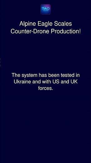 Alpine Eagle Scales Counter-Drone Production!