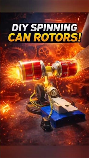 DIY Spinning Can Rotors Using Motor 🔥 Amazing Science Project!