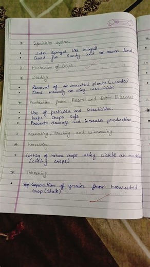 class 8 science chapter 1 crop production and management short notes #myteddycreations #notes