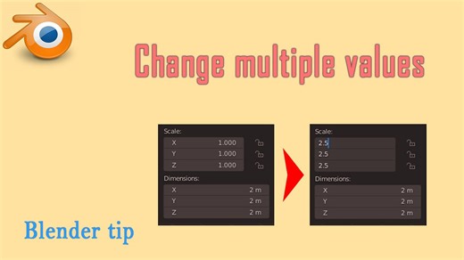 Blender Tip - Change multiple value at the same time in Blender - 213