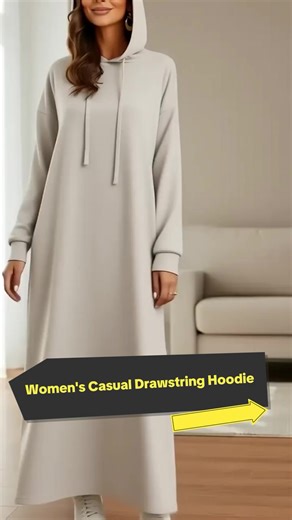 Women's Casual Drawstring Hoodie, Perfect for Autumn Fashion, Comfortable and Stylish, Ideal for Daily Wear, Ladies' Hooded Sweatshirt
