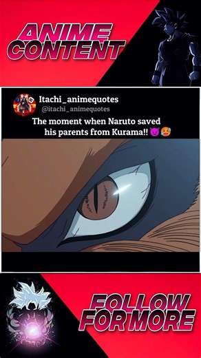 When Naruto saved his parents from Kurama!! 😱👿#anime #naruto #kurama #minato #kushina #love #parents