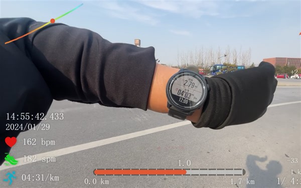 兵马俑附近420配速到354配速测试1.7km