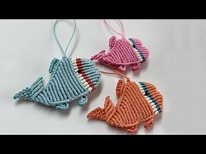 Macrame keychain tutorial: Macrame Whale Keychain Tutorial | Part 1