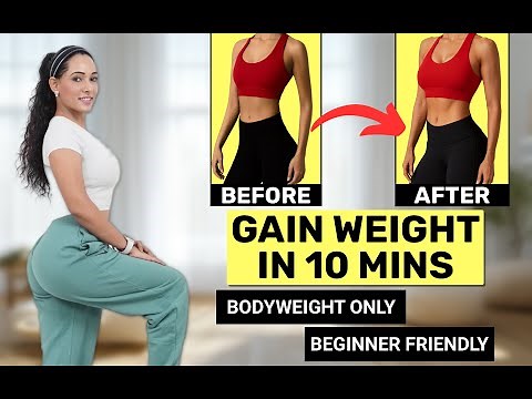 10 MIN FULL BODY WORKOUT to GAIN WEIGHT FAST | How to GAIN weight for SKINNY girls workout at home