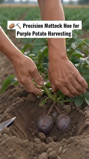 🥔⛏️ Precision Mattock Hoe for Purple Potato Harvesting