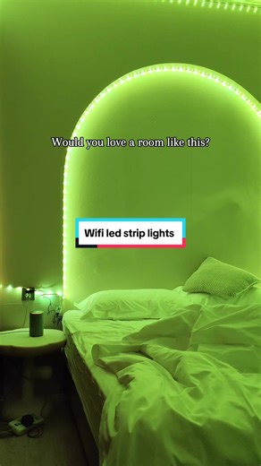 The lights sync with music.🎵 😍✨#wifiledlights #lucesled #ledstriplights #rgblights #tiktokmademebuyit