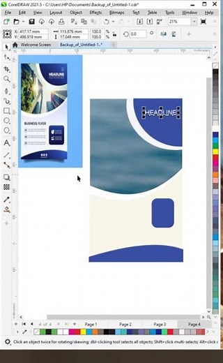 Create Business flyer design in coraldraw - tutorial #coreldraw #shorts