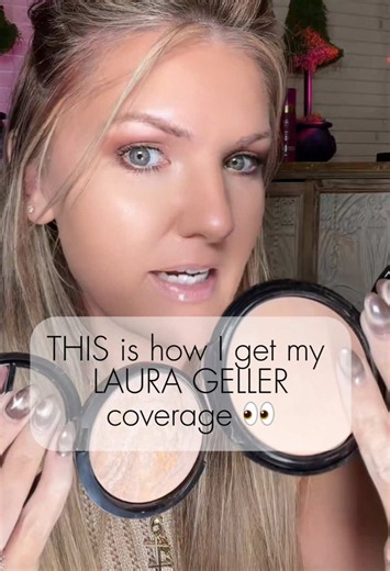 Laura Geller foundation for mature skin 🤎 I love layering Double Take Foundation with Balance-n-Brighten Baked Foundation for extra coverage and a natural-looking finish. Those beautiful swirls of tones in Balance-n-Brighten help everything blend together so nicely. If you’ve been buying them separately, check out this duo and definitely check your cart for any eligible offers! 🛒✨ #LauraGeller #BalanceNBrighten #MatureSkinMakeup #MakeupOver40 #FullCoverageMakeup@Laura Geller Beauty