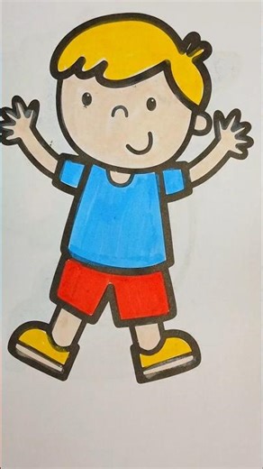 How to Coloring a Boy 👦| Step-by-Step Drawing for Kids #drawing #drawingtutorial #drawingforkids
