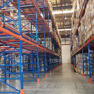 [Hot Item] 4 Layer Blue Orange Color Push Back Pallet Racking System Good Quality Quick Install Storage Rack