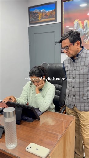 Shivani Kumawat on Instagram: "This part of my life is called: figuring things out in real time. ✨ It looks like messy desks, half-finished lists, too many tabs open, and work that somehow keeps multiplying when I look away for two minutes. 🥲 It’s not aesthetic. It’s not organised. It is very honest though. Some days it feels like I’m just reacting to whatever shows up next. Other days I’m actually ahead of it. Both are part of the same season. No big realisations here. Just mild internal screa