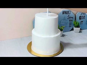 How to assemble 2 tier cake step by step tutorial video || very helpful for beginners 😍