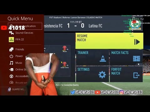 Ishowspeed puts a controller up his butt after scoring 😂