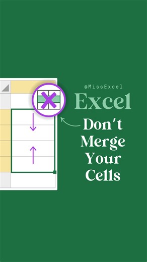 15K views · 107 reactions | Don't: Merge your cells ❌Do: Center Across ✅ #exceltipsandtricks #SpreadsheetTips #workhacks #Excel #exceltips #worksheets | Miss Excel | Facebook