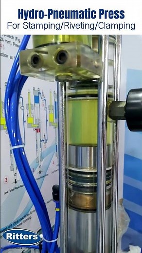 Hydro-Pneumatic C-Frame Press for Stamping/Riveting/Clamping| Ritters Automation #servo