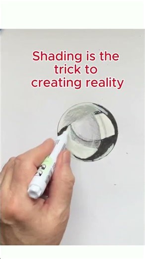 How realistic can I draw a glass marble? #art #drawing #challenge #tutorial