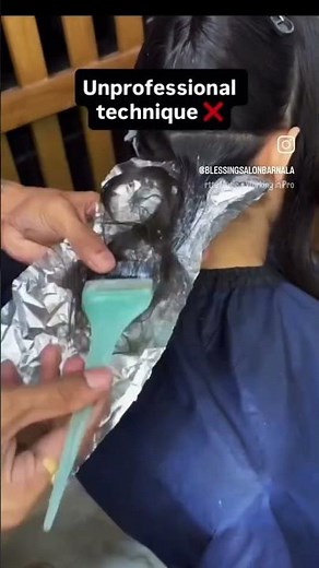 Foil technique #youtubeshorts #blessingsalon #haircolor