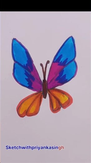 🦋Easy butterfly Drawing Trick|| Easy Butterfly Drawing | Sketch | #new#shorts #drawing #viral