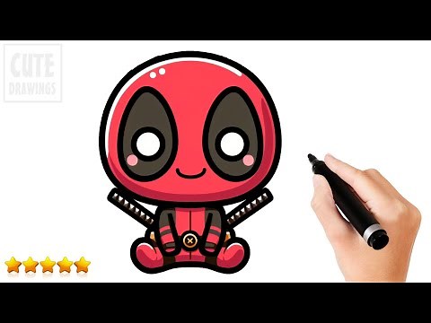 How To Draw Deadpool (Easy and Cute)