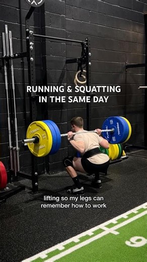 How I structure my training if Running & Squatting in the same day.. #short #fyp #runandlift #gym