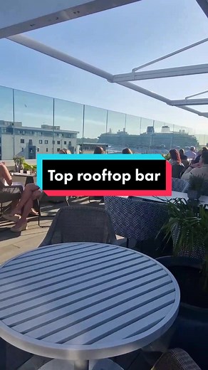One of the top rooftop bars in the south of England, HarBAR on 6th at Harbour Hotel Southampton. #Hotels #BestUKHotels #Traveltok #Travel #harbaron6th #southampton #luxuryhotels #tiktokuk #traveltiktok #rooftopbar #travelinspo #harbourhotel