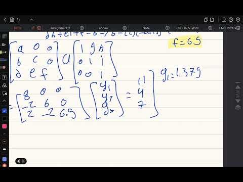 شرح LU decomposition (Crout’s approach)