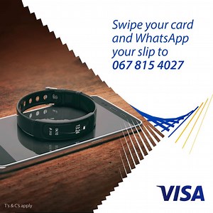 It pays to use Visa. Swipe your card & send your slip via WhatsApp to stand a chance to win 1 of 20 mobile phones or Fitbits. http://bit.ly/VISASALine | Visa