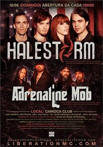 ADRENALINE MOB Joined By LZZY HALE, TIM 'RIPPER' OWENS On Stage In Brazil (Video)