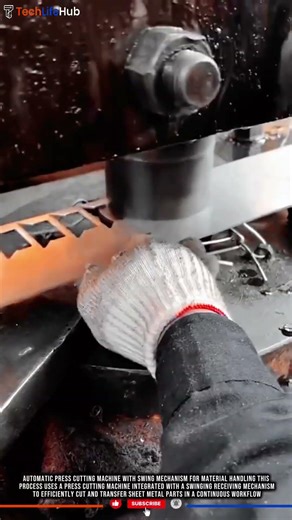 Innovation Automatic Press Cutting Machine with Swing Mechanism for Material Handling #tech