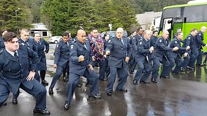 Stirring stuff from Corrections Officer Tamaoho Kahi, from Northland Region Corrections Facility, as he leads our latest group of graduates in our new Corrections haka 'Kua Takoto te Manuka' 👏👐 👍 | Corrections NZ