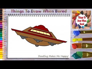 How To Draw A Flying Saucer Easy