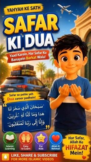 Safar Ki Dua | Yahyah Ke Sath | Bachon Ke Liye Aasaan Dua | Islamic Learning