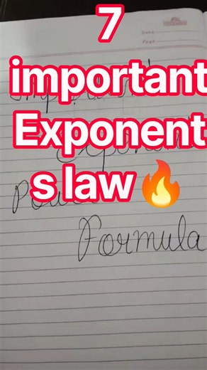 Laws of Exponents Tricks 🔥 | Important Power Formulas | Maths# #students #maths #lawofexponents