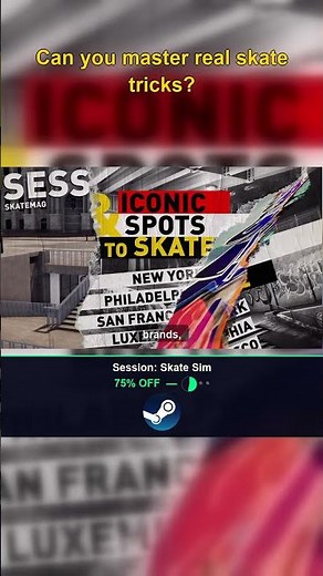 Session: Skate Sim 75% Off — Realistic Skateboard Sim