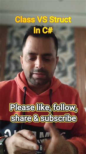 Sudheshwer Rai on Instagram: "Class और Struct में क्या difference है? 🤔 इस short Hindi video में मैंने C# Class vs Struct को simple language में explain किया है – without code, concept clarity के साथ। यह video helpful है: ✔️ C# beginners ✔️ Interview preparation ✔️ .NET developers ✔️ Students & freshers अगर आपको C#, .NET, Interview concepts Hindi में सीखना है तो page को follow जरूर करें 👍 #CSharp #DotNet #ClassVsStruct #CSharpInterview #DotNetInterview #ProgrammingInHindi #HindiTech #LearnCSha