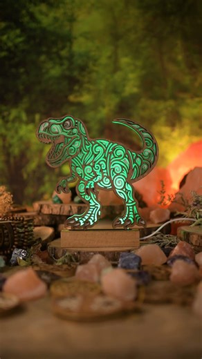 Multi-Layer Dinosaur T-Rex LED Lamp